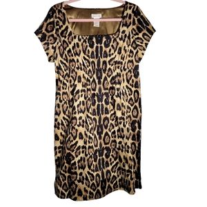 Monroe & Main leopard print midi dress Size 12
